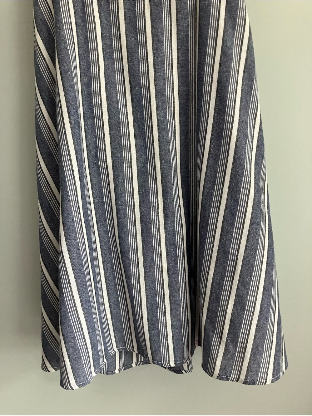 ALTER’D STATE Blue Striped Cotton A-Line Midi Dress Size L - Picture 4 of 11